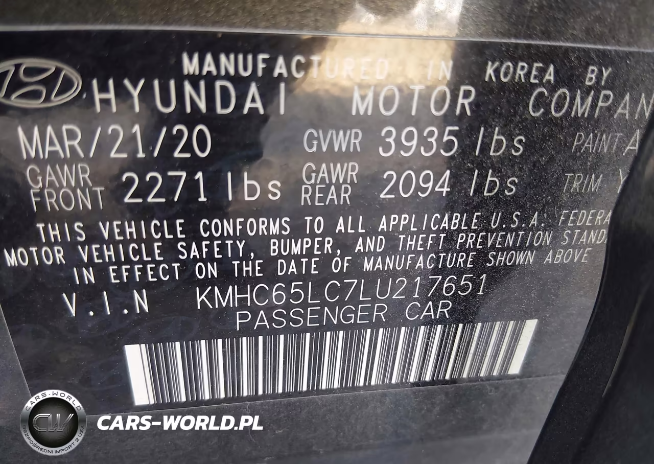 2020 Hyundai Ioniq Hybrid Blue VIN:KMHC65LC7LU217651 - 9