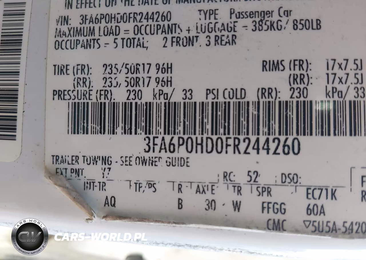 2015 Ford Fusion Se VIN:3FA6P0HD0FR244260 - 9