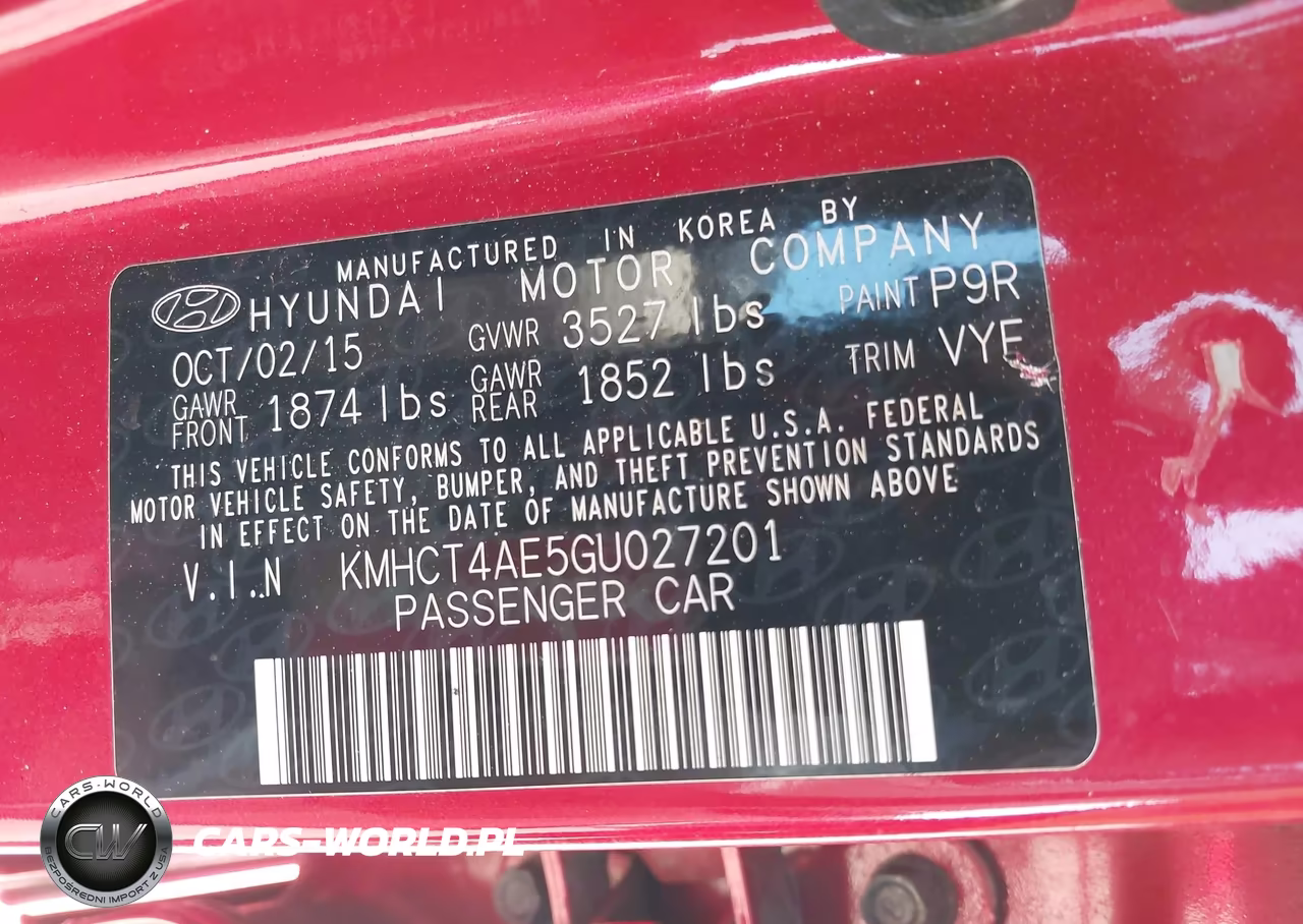 2016 Hyundai Accent Se VIN:KMHCT4AE5GU027201 - 9