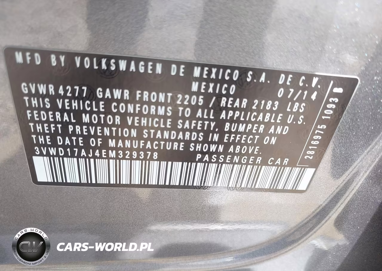 2014 VOLKSWAGEN JETTA SE VIN:3VWD17AJ4EM329378 - 9