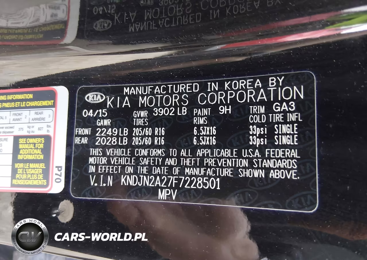 2015 Kia Soul VIN:KNDJN2A27F7228501 - 9
