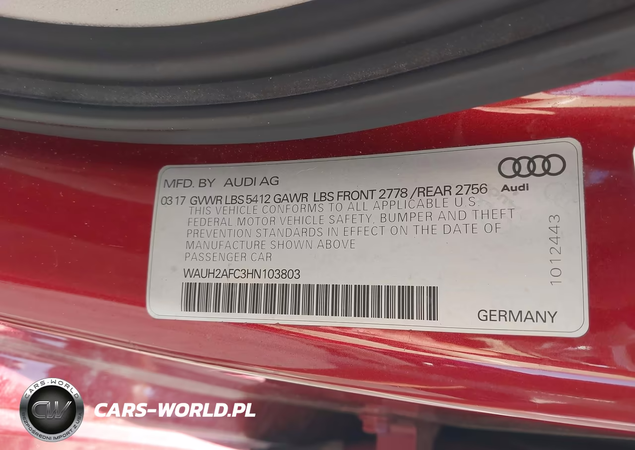 2017 Audi A6 3.0T Prestige VIN:WAUH2AFC3HN103803 - 9