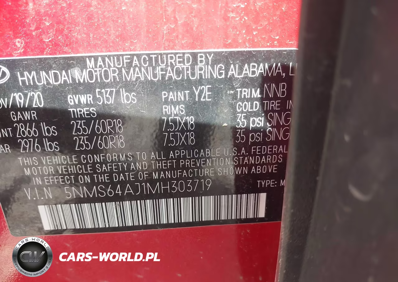2021 Hyundai Santa Fe Sel VIN:5NMS64AJ1MH303719 - 9