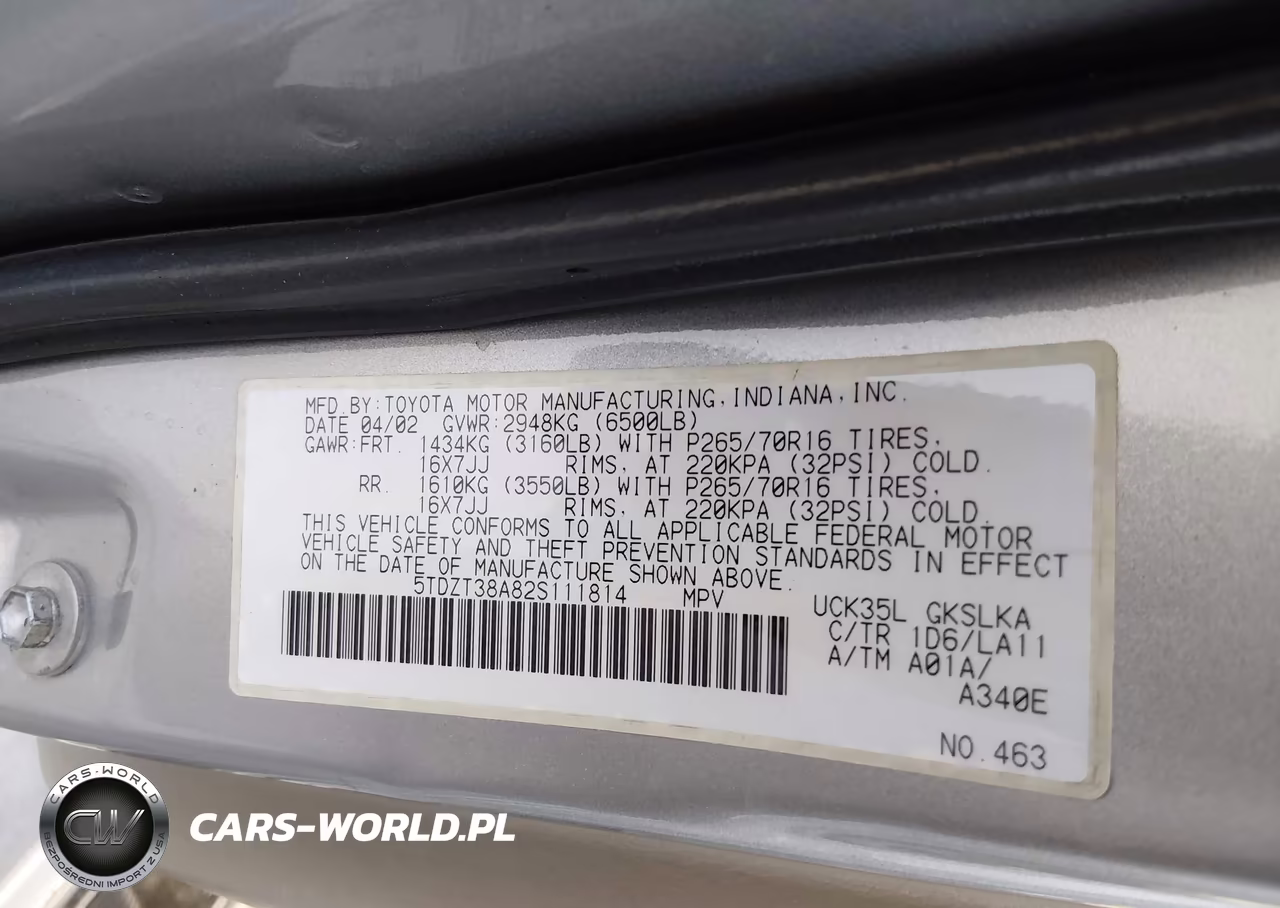2002 Toyota Sequoia Limited V8 VIN:5TDZT38A82S111814 - 9