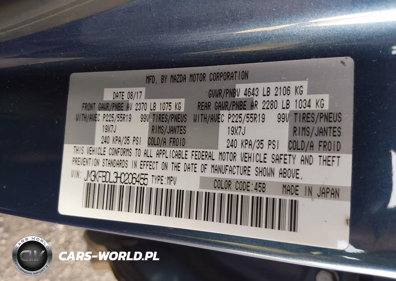 2017 Mazda Cx-5 Grand Touring VIN:JM3KFBDL3H0206455 - 9