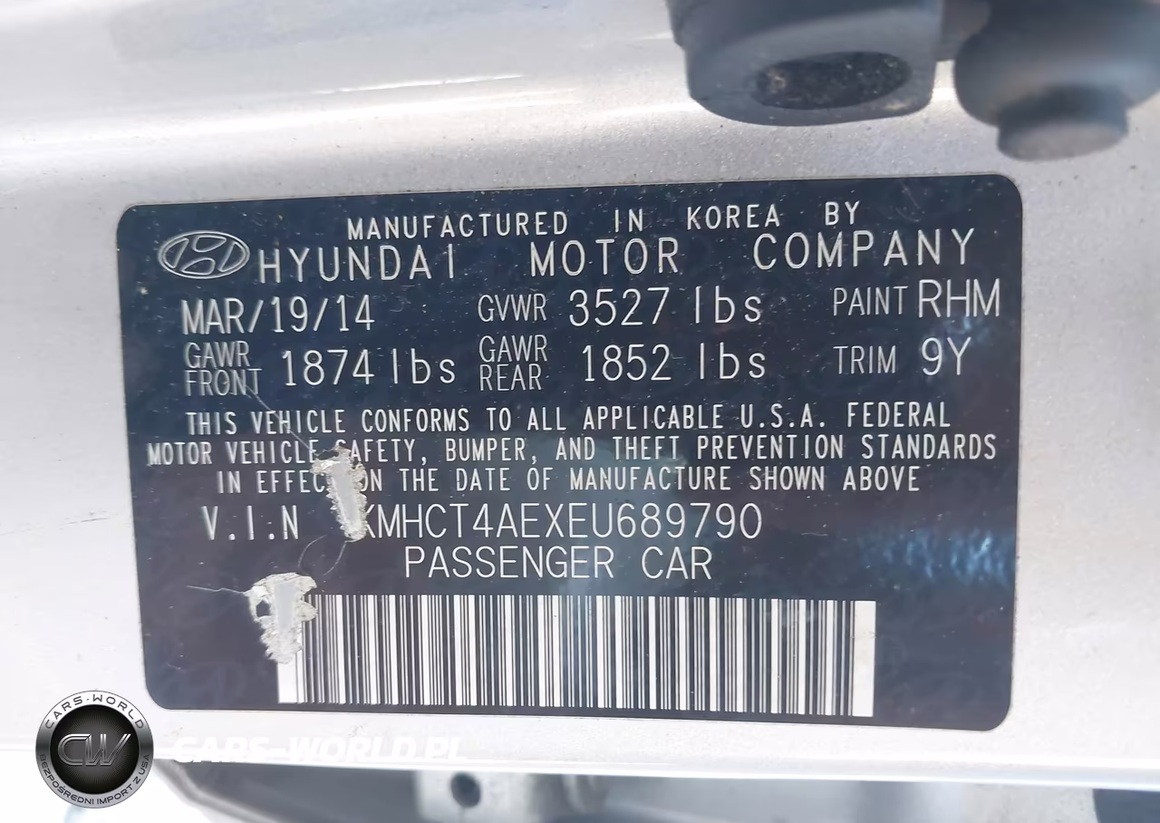2014 Hyundai Accent Gls VIN:KMHCT4AEXEU689790 - 9