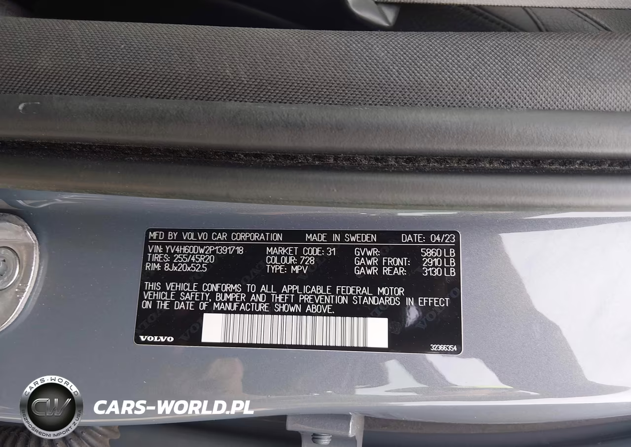 2023 Volvo Xc60 Recharge Plug-In Hybrid T8 Plus Dark Theme VIN:YV4H60DW2P1391718 - 9