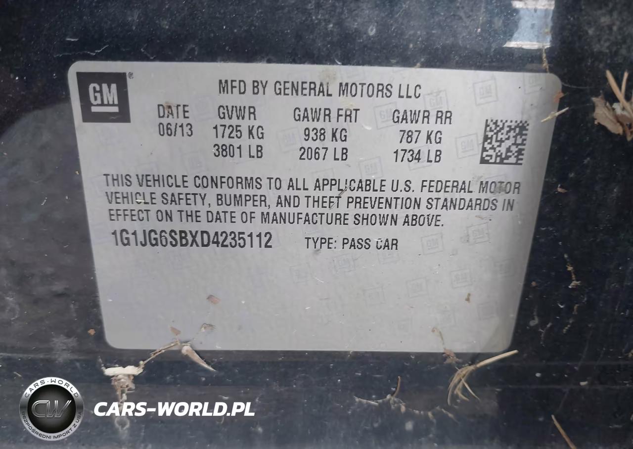 2013 Chevrolet Sonic Rs Auto VIN:1G1JG6SBXD4235112 - 9