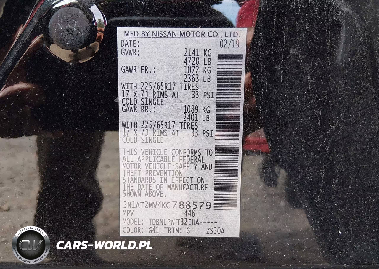 2019 Nissan Rogue S VIN:5N1AT2MV4KC788579 - 9