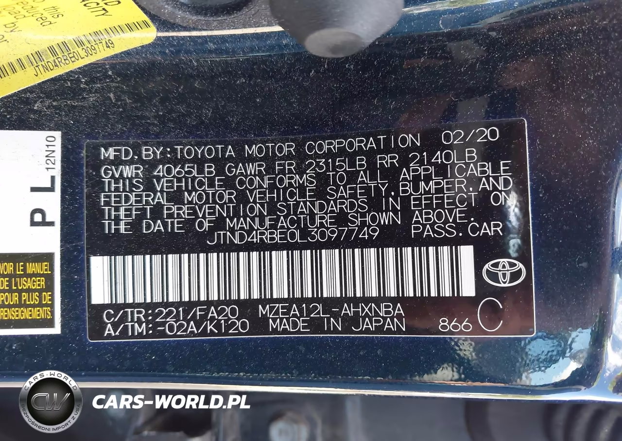 2020 Toyota Corolla Se VIN:JTND4RBE0L3097749 - 9