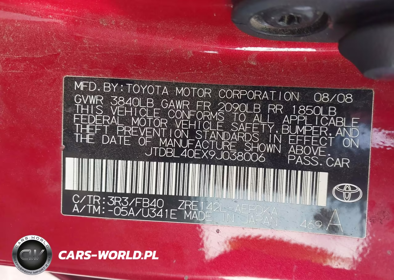 2009 Toyota Corolla Le VIN:JTDBL40EX9J038006 - 9