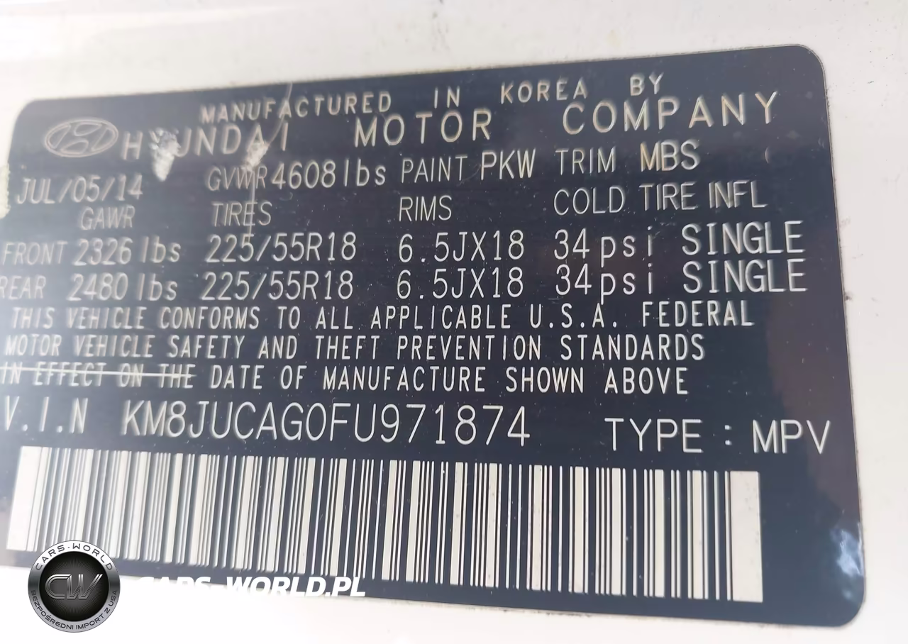 2015 Hyundai Tucson Limited VIN:KM8JUCAG0FU971874 - 9