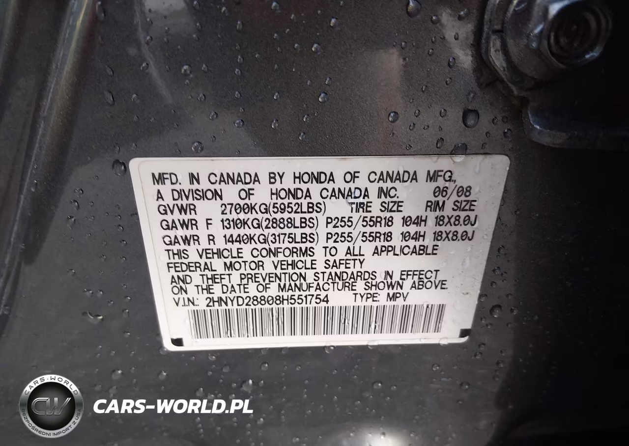 2008 Acura Mdx Sport Package VIN:2HNYD28808H551754 - 9