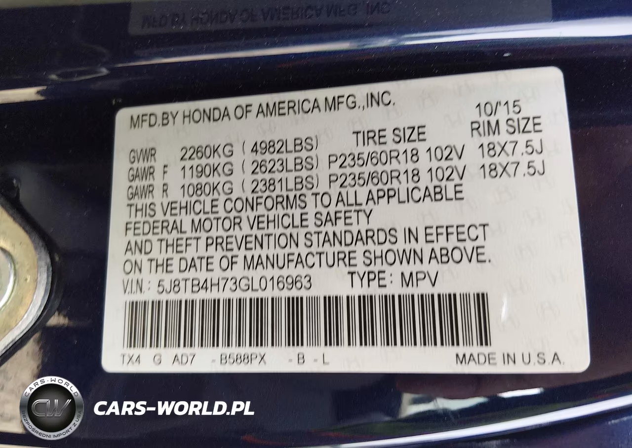 2016 Acura Rdx Advance Package VIN:5J8TB4H73GL016963 - 9