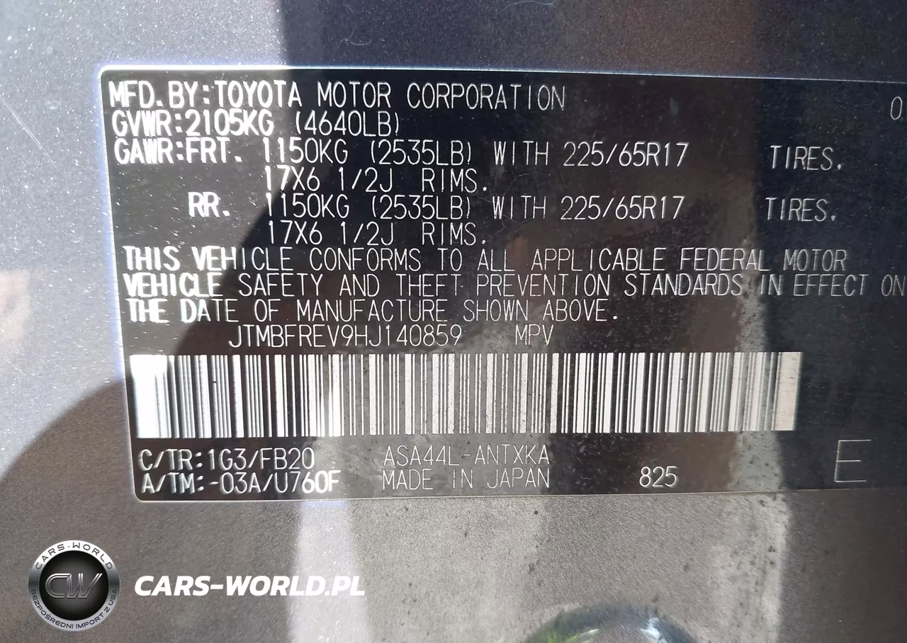 2017 Toyota Rav4 Le VIN:JTMBFREV9HJ140859 - 9