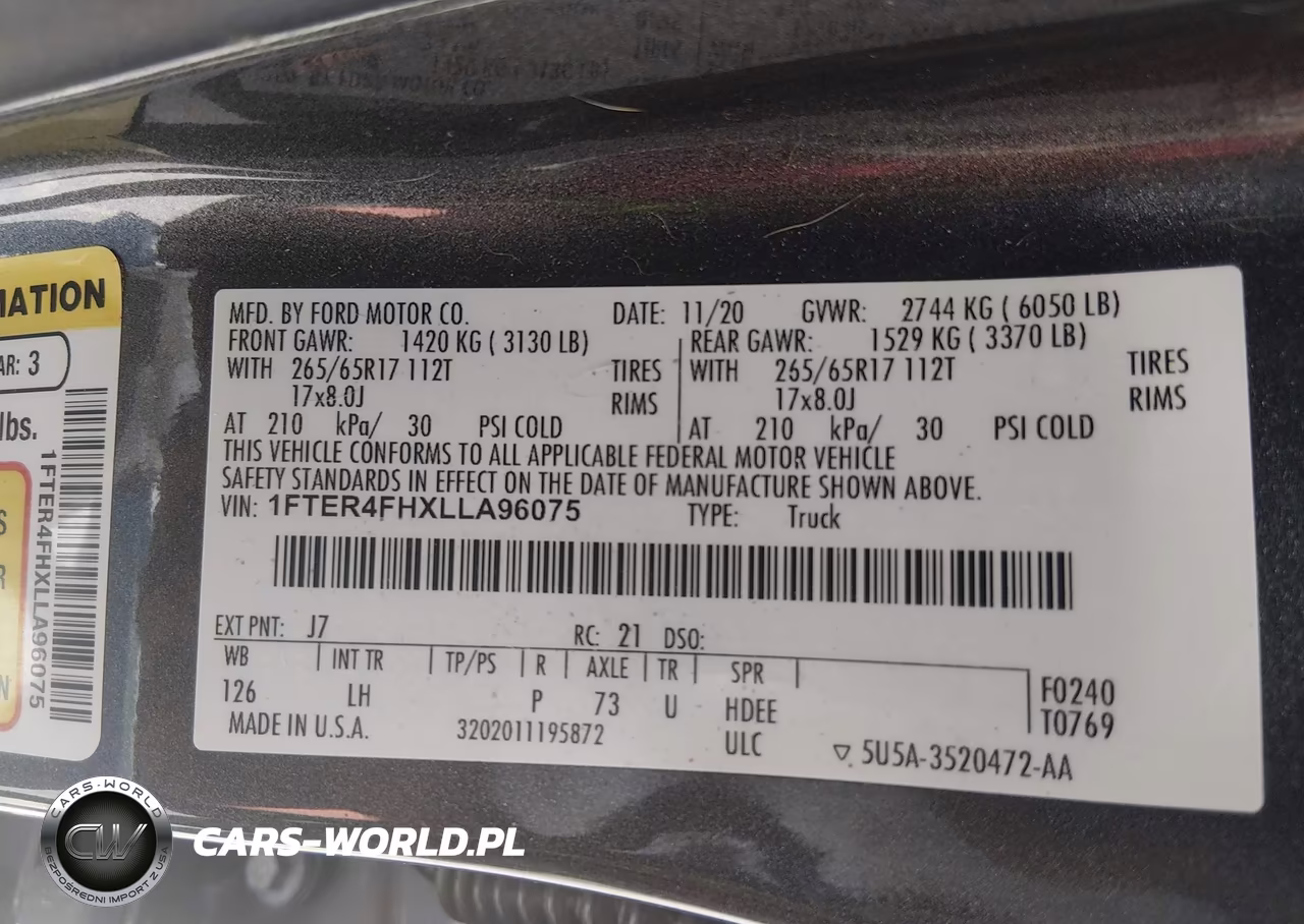 2020 Ford Ranger Xlt VIN:1FTER4FHXLLA96075 - 9