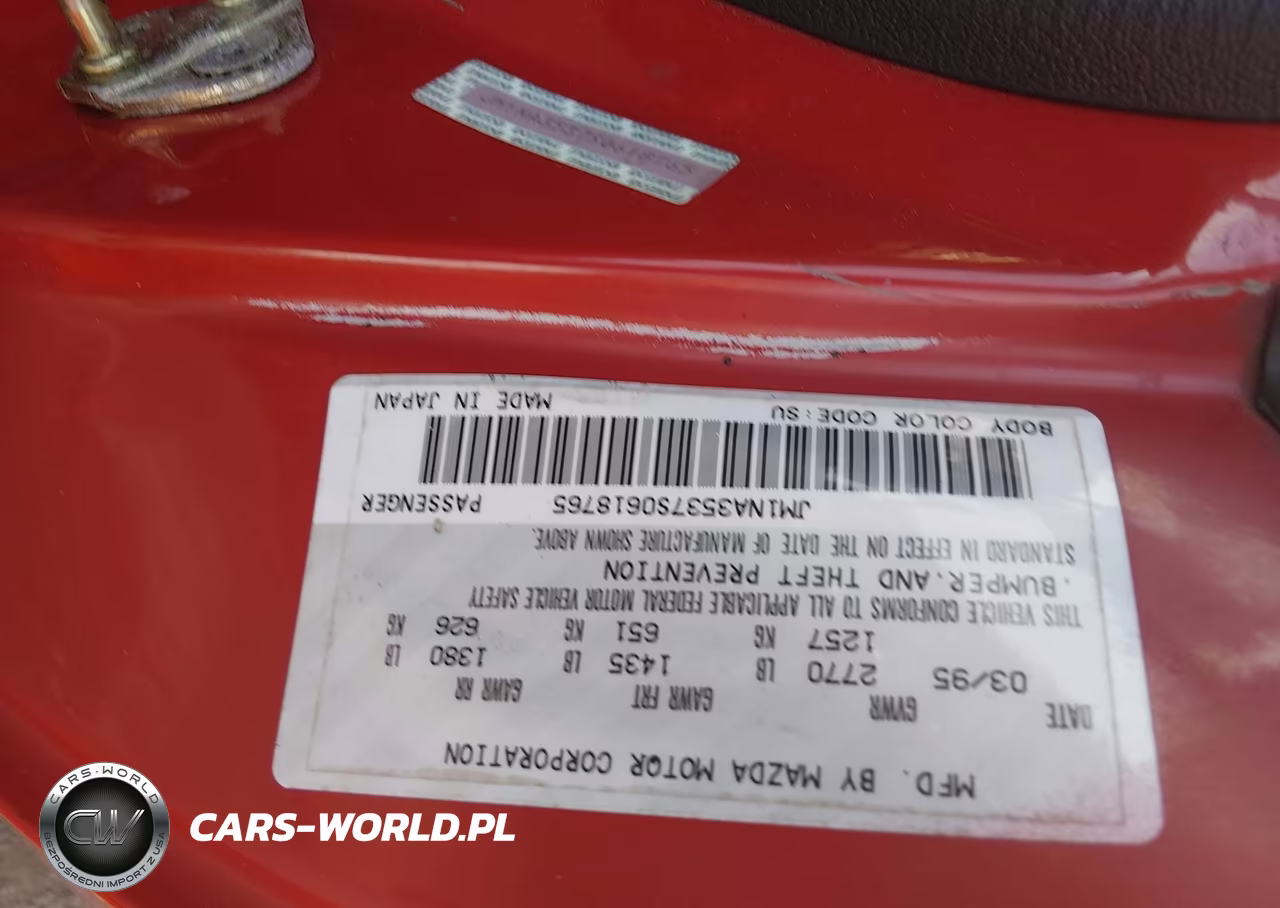1995 Mazda Mx-5 Miata VIN:JM1NA3537S0618765 - 9