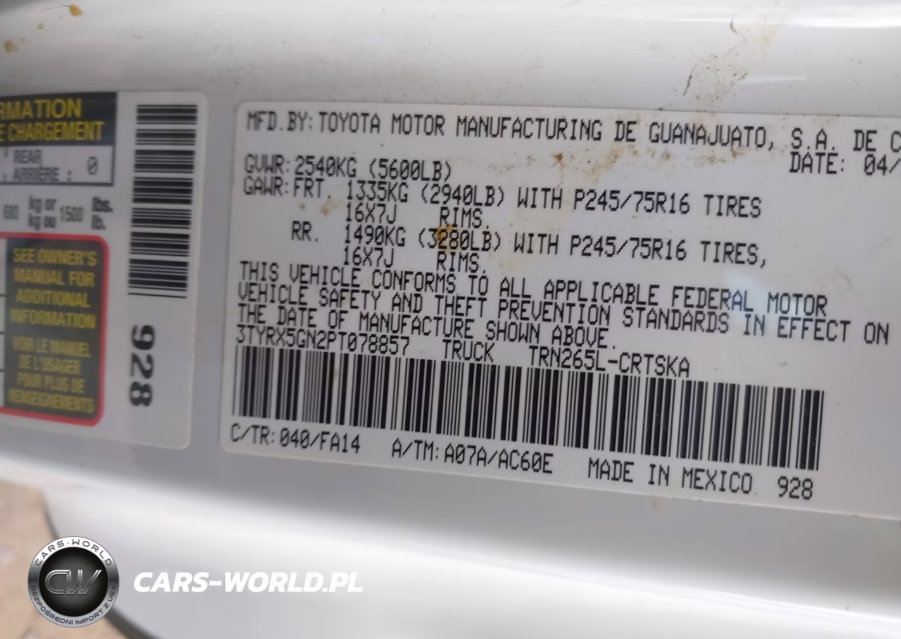 2023 Toyota Tacoma 2Wd Sr VIN:3TYRX5GN2PT078857 - 9