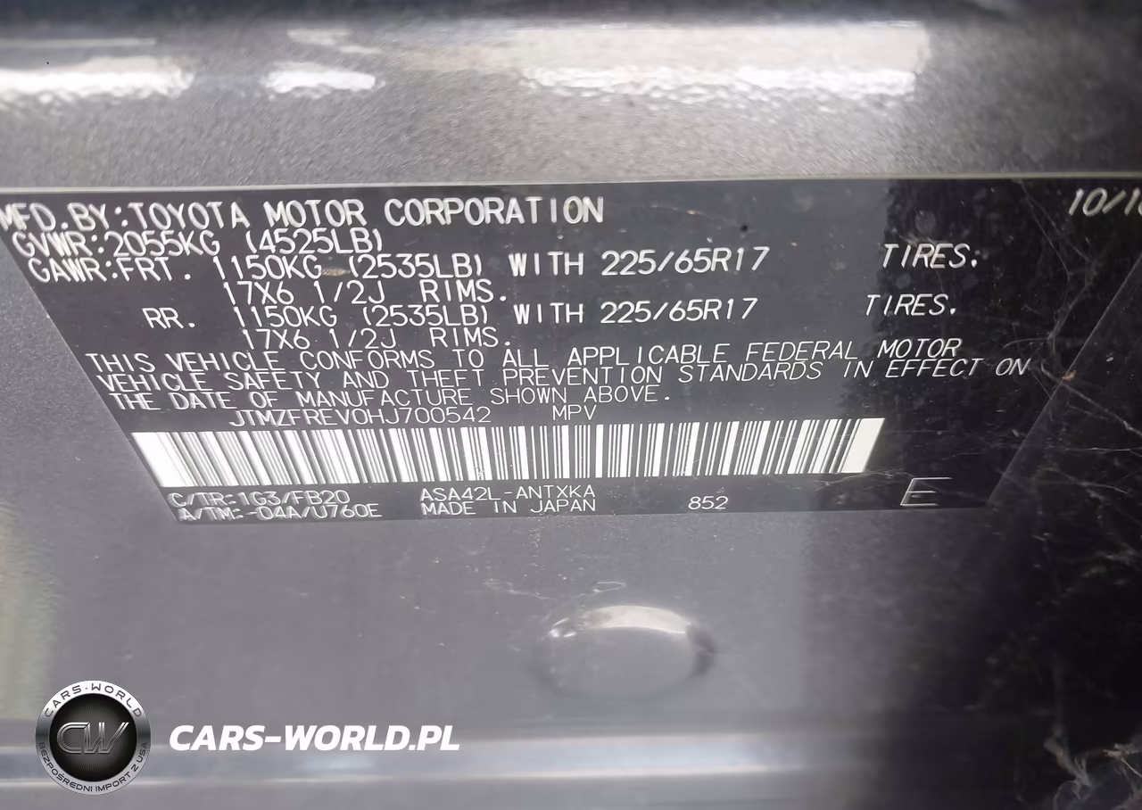 2017 Toyota Rav4 Le VIN:JTMZFREV0HJ700542 - 9