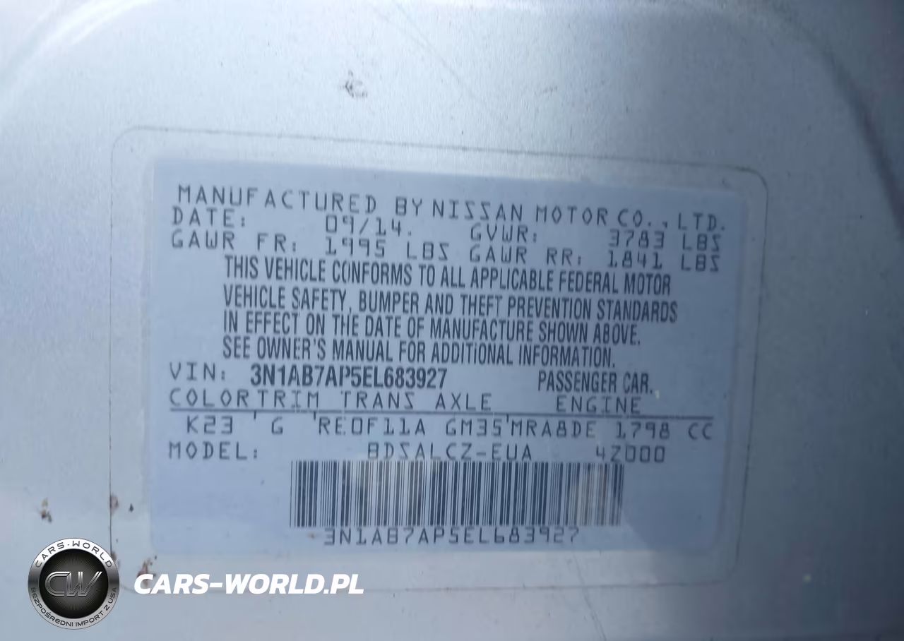 2014 Nissan Sentra S VIN:3N1AB7AP5EL683927 - 9