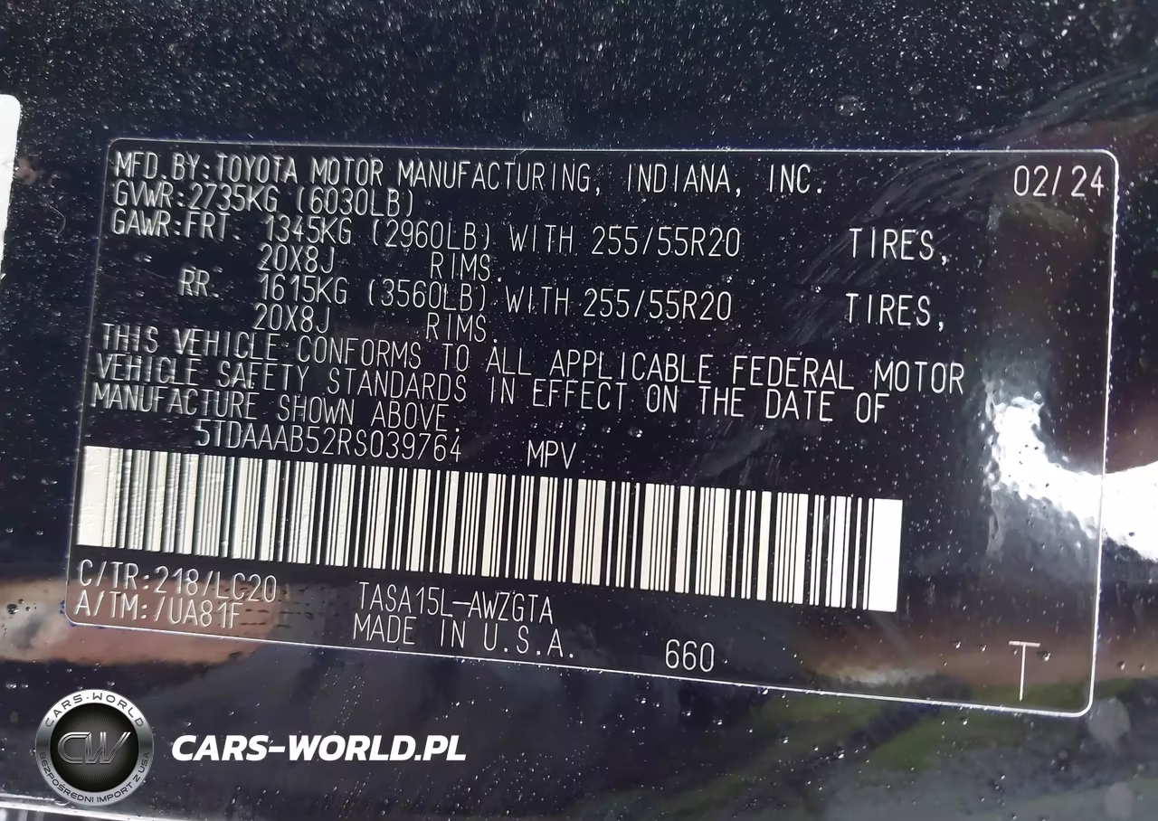 2024 Toyota Grand Highlander Limited VIN:5TDAAAB52RS039764 - 9