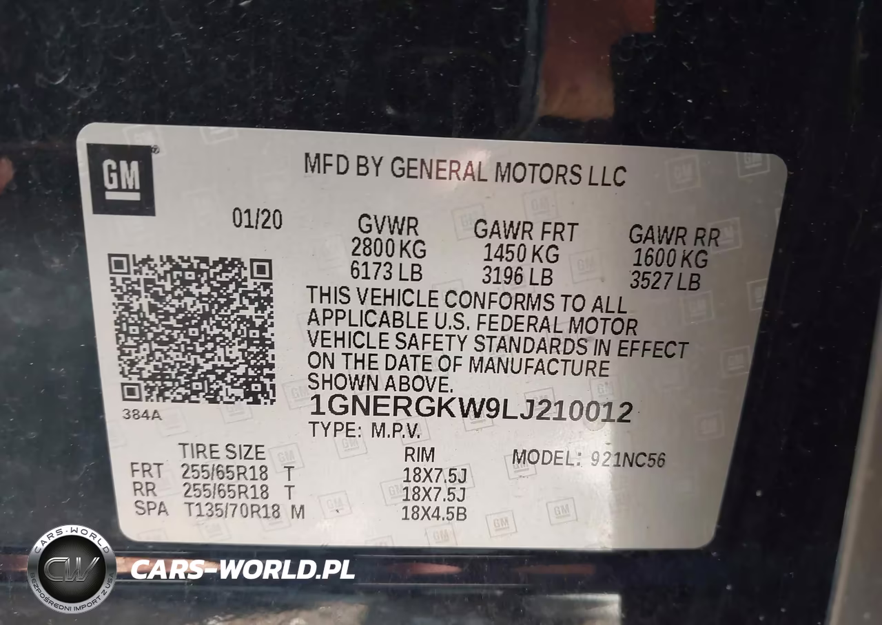 2020 Chevrolet Traverse Fwd Lt Cloth VIN:1GNERGKW9LJ210012 - 9