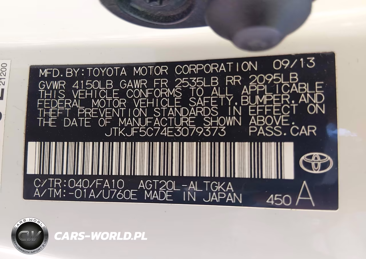 2014 Scion Tc VIN:JTKJF5C74E3079373 - 9