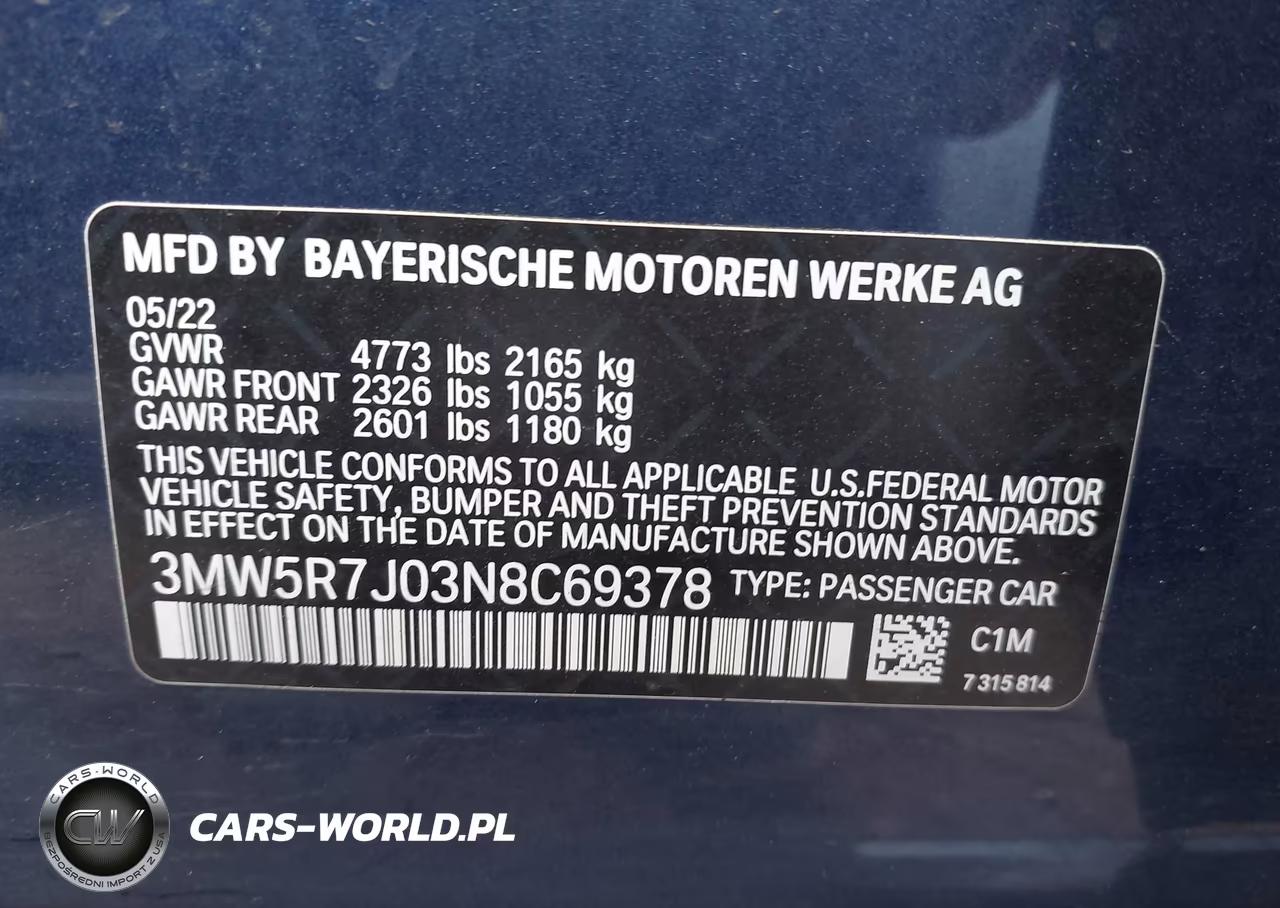 2022 BMW 330I xDrive VIN:3MW5R7J03N8C69378 - 9
