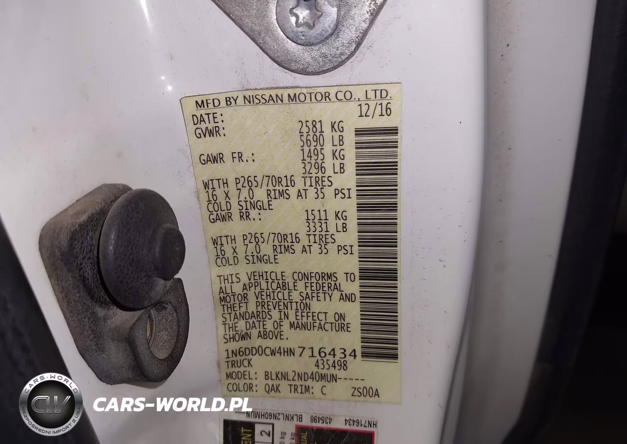 2017 Nissan Frontier Sv VIN:1N6DD0CW4HN716434 - 9