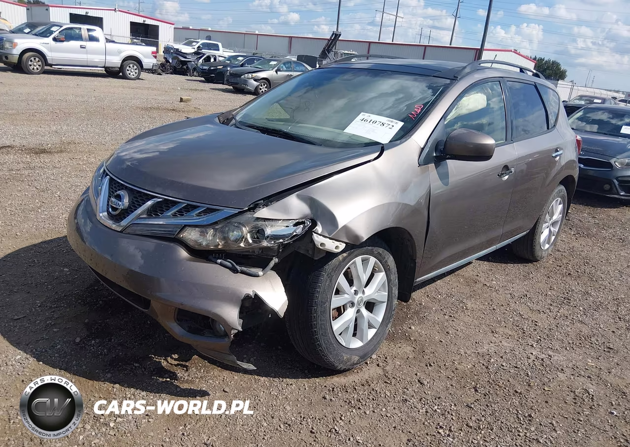 2012 Nissan Murano Sl VIN:JN8AZ1MU1CW118996 - 2