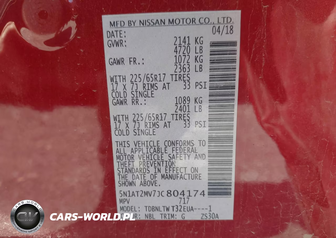 2018 Nissan Rogue Sv VIN:5N1AT2MV7JC804174 - 9