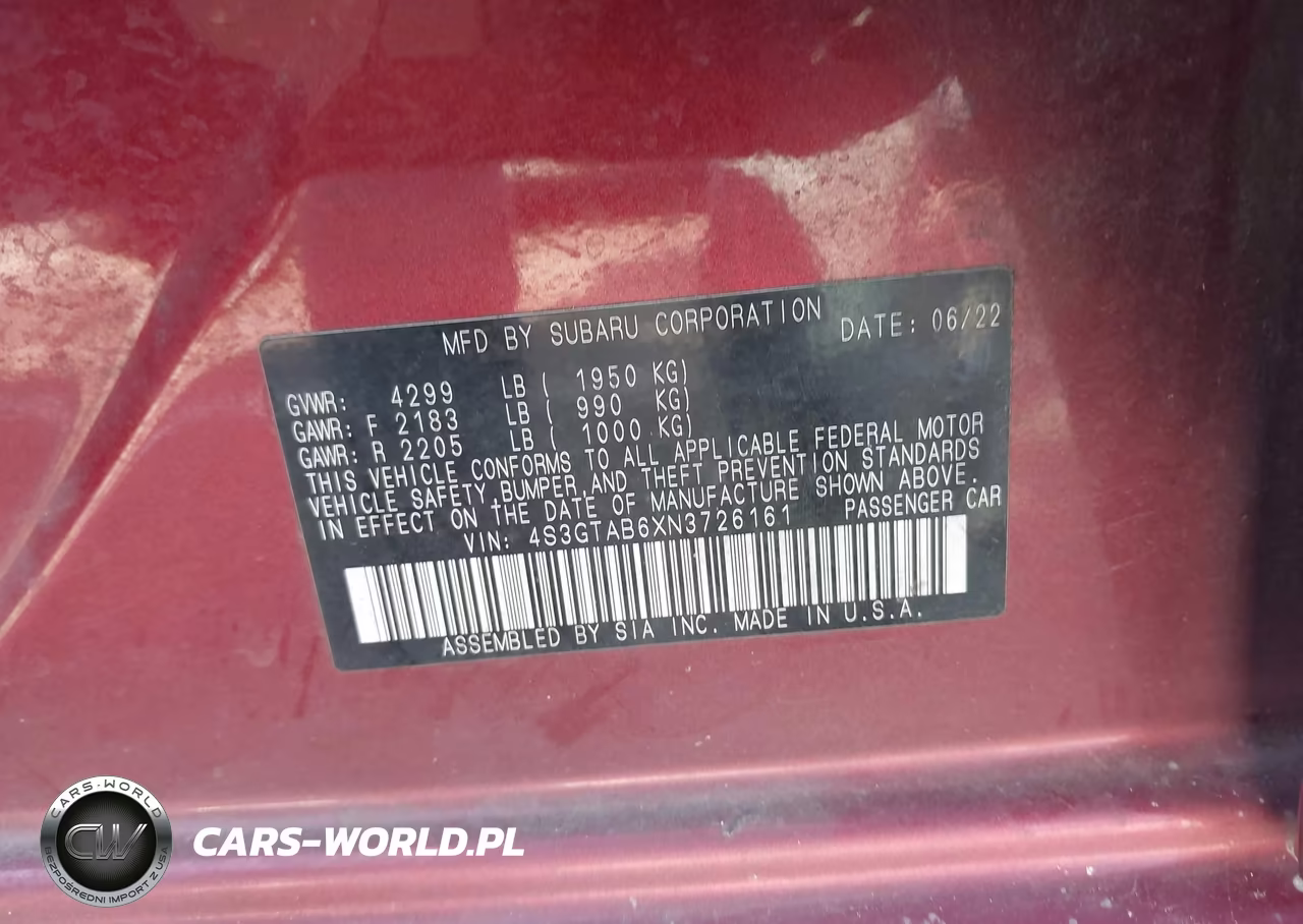 2022 Subaru Impreza Base 5-Door VIN:4S3GTAB6XN3726161 - 9