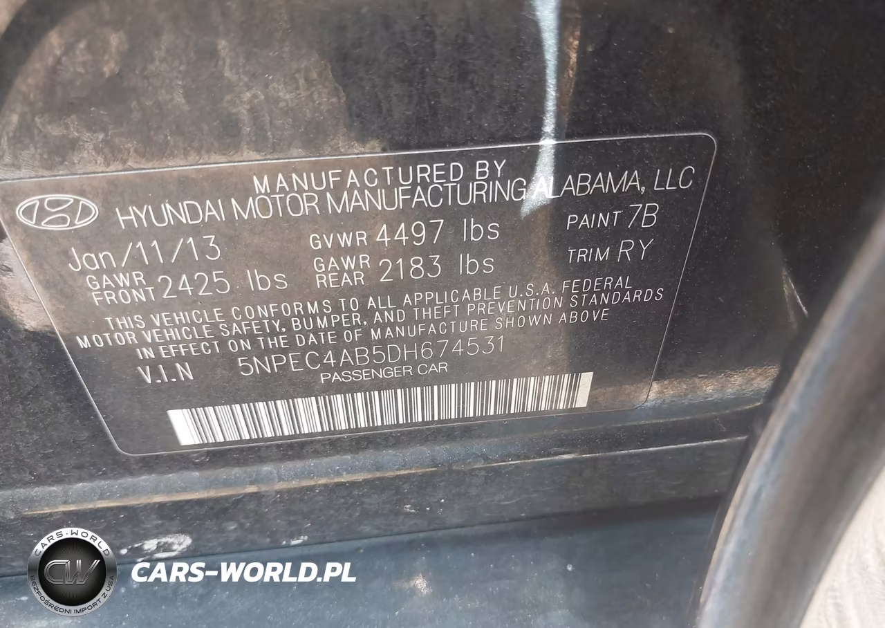 2013 Hyundai Sonata Limited 2.0T VIN:5NPEC4AB5DH674531 - 9