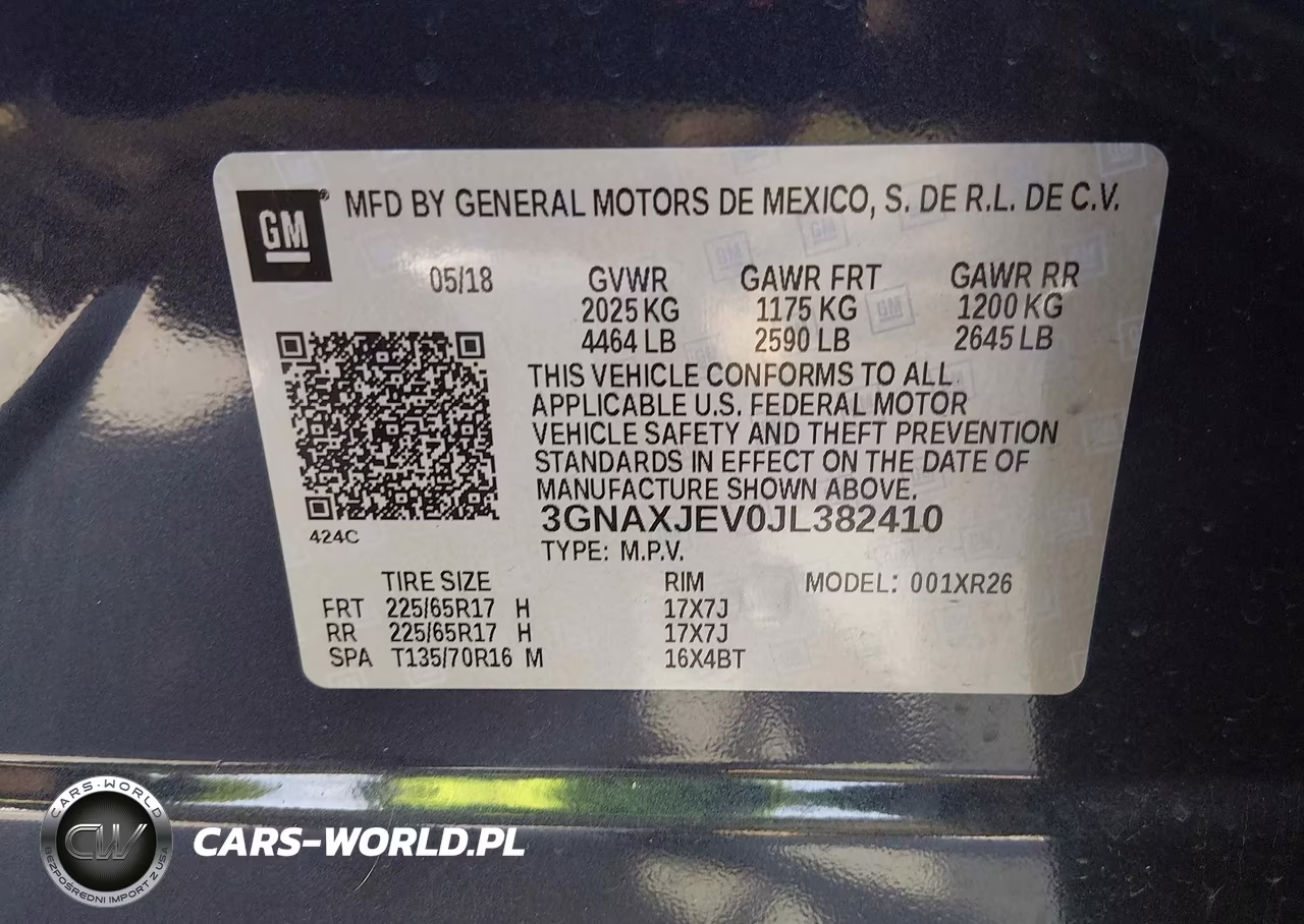 2018 Chevrolet Equinox Lt VIN:3GNAXJEV0JL382410 - 9