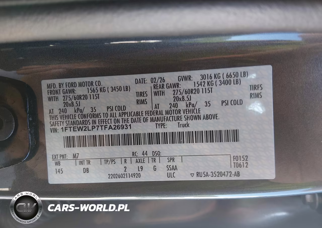 2026 Ford F-150 Stx VIN:1FTEW2LP7TFA26931 - 9