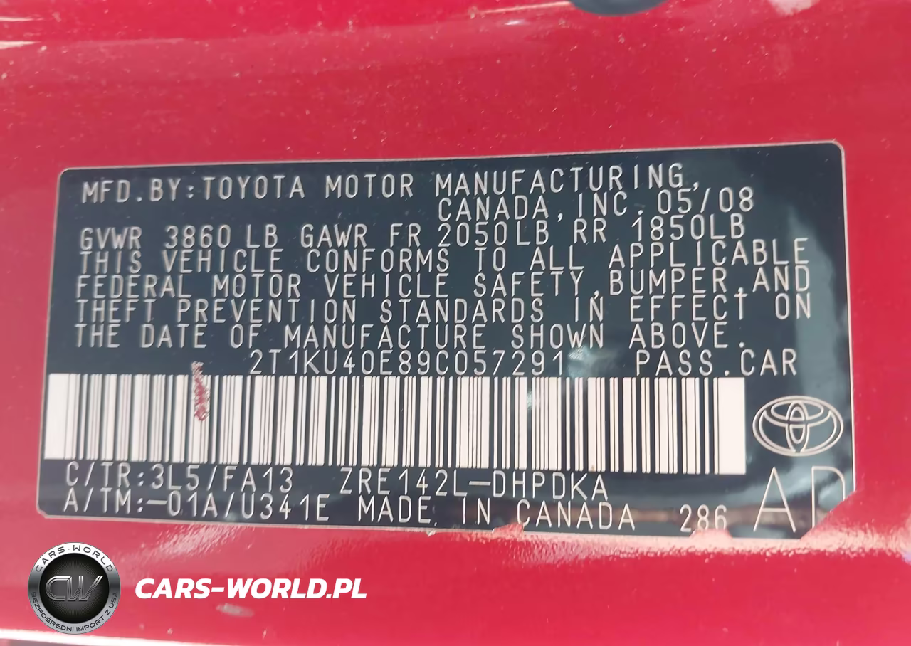 2009 Toyota Matrix VIN:2T1KU40E89C057291 - 9