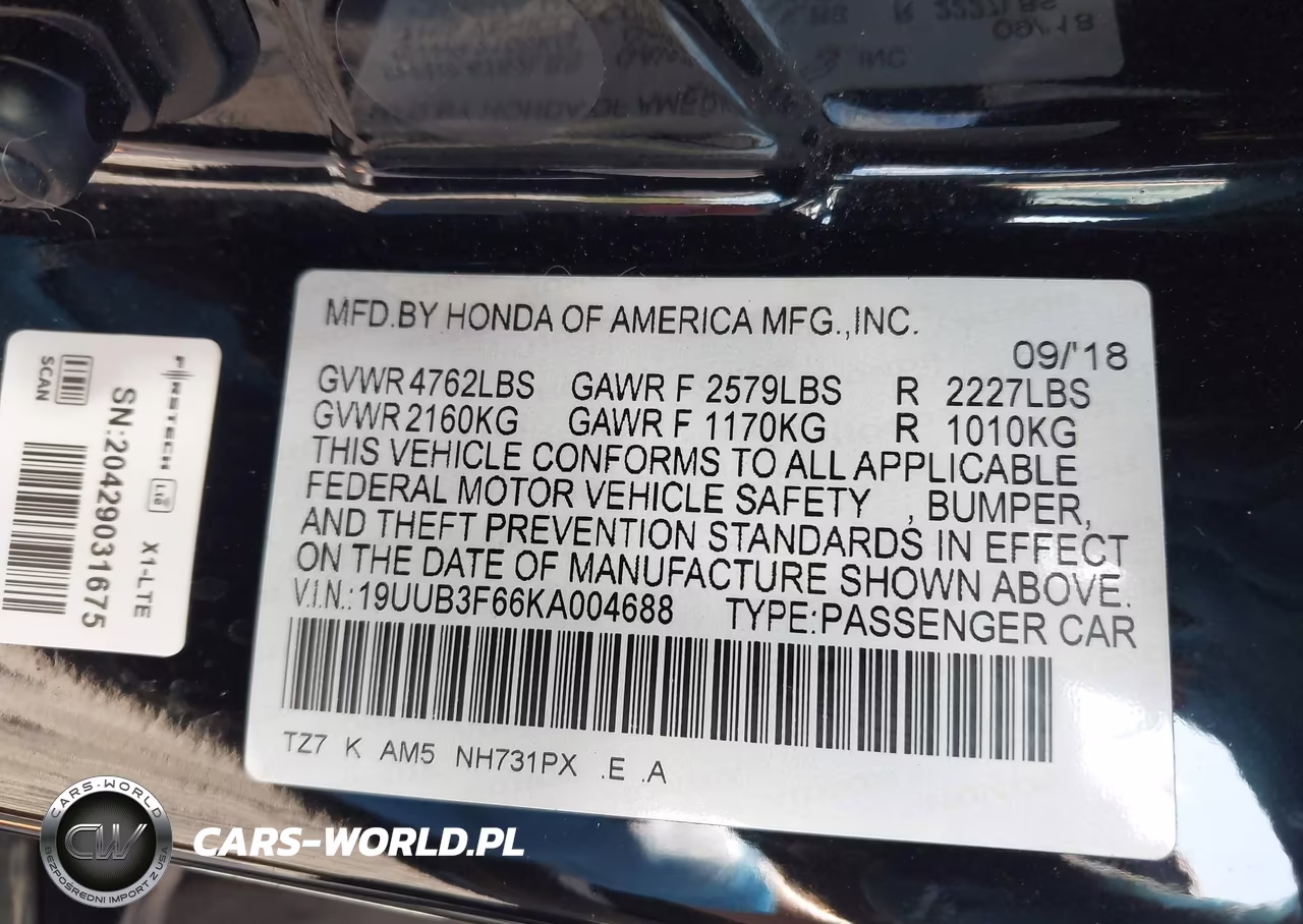 2019 Acura Tlx Tech A-Spec Pkgs VIN:19UUB3F66KA004688 - 9