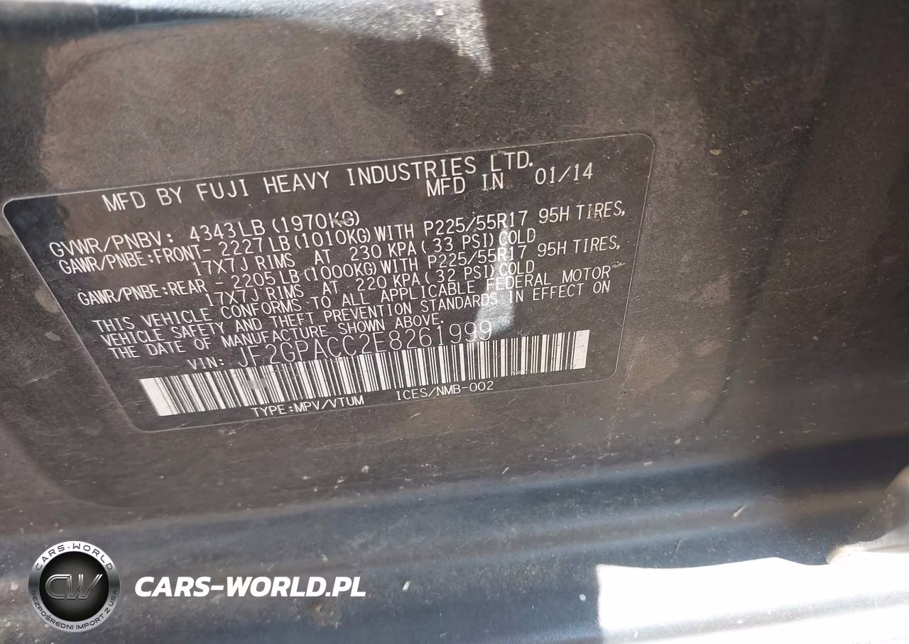2014 Subaru Xv Crosstrek 2.0I Premium VIN:JF2GPACC2E8261999 - 9