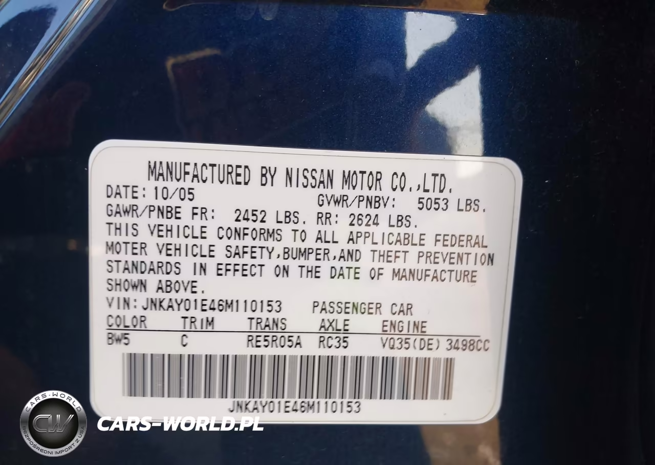 2006 Infiniti M35 VIN:JNKAY01E46M110153 - 9