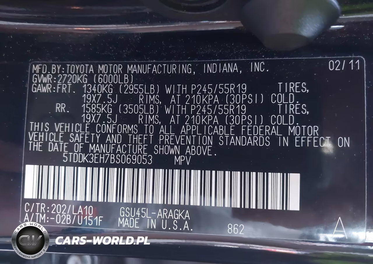 2011 Toyota Highlander Limited V6 VIN:5TDDK3EH7BS069053 - 9
