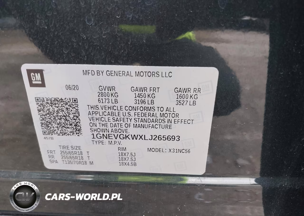 2020 Chevrolet Traverse Awd Lt Cloth VIN:1GNEVGKWXLJ265693 - 9