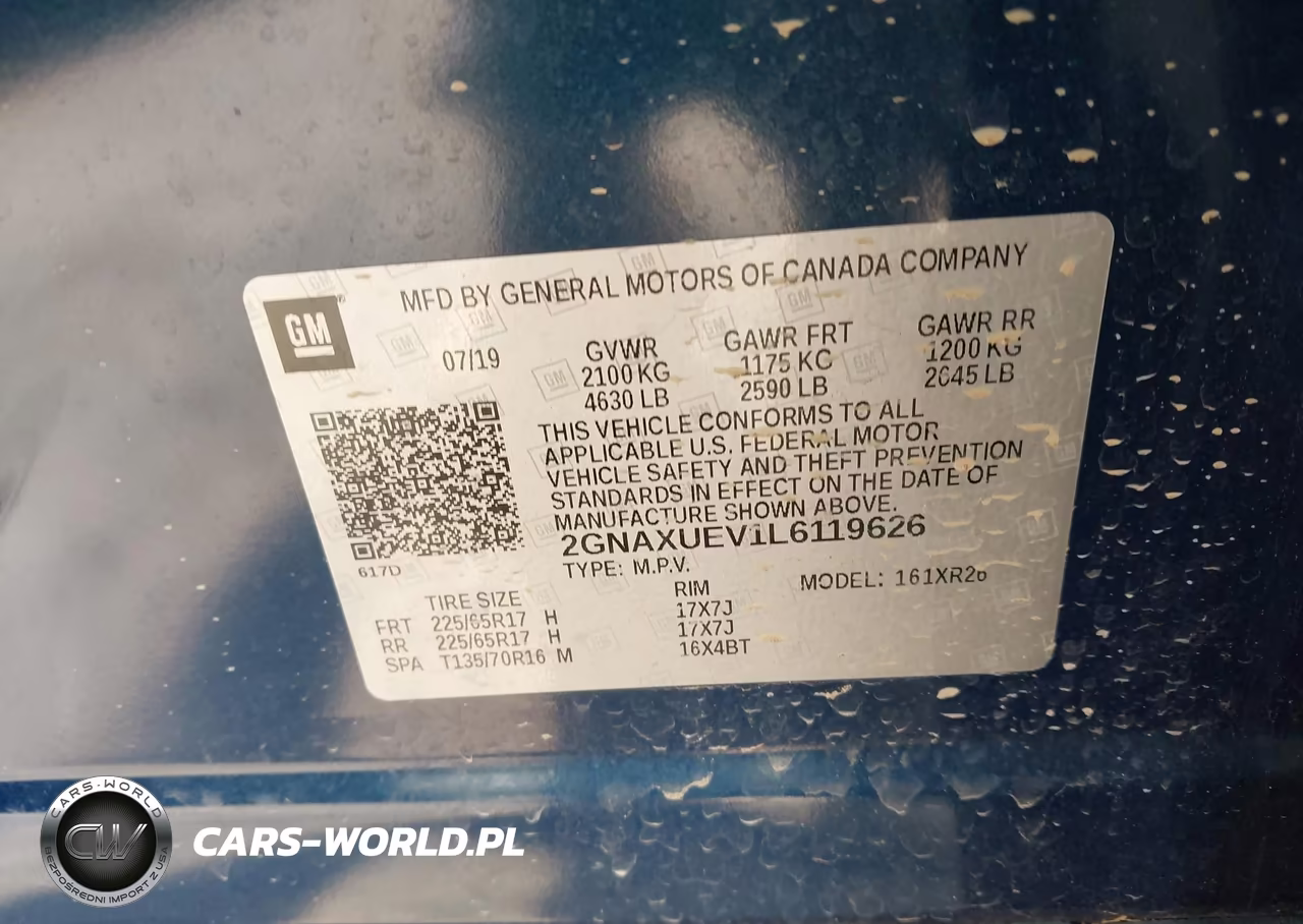 2020 Chevrolet Equinox Awd Lt 1.5L Turbo VIN:2GNAXUEV1L6119626 - 9