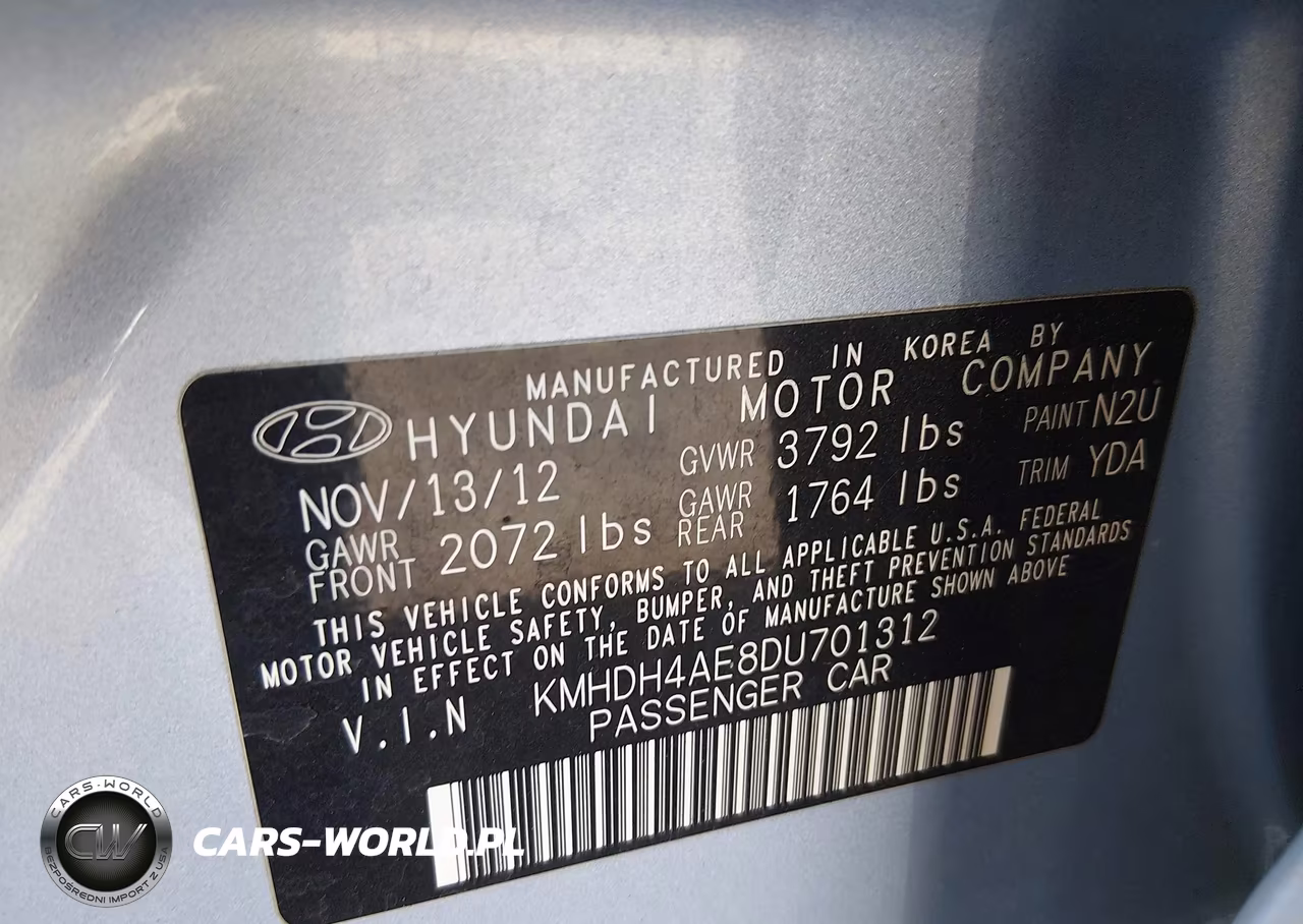 2013 Hyundai Elantra Limited VIN:KMHDH4AE8DU701312 - 9