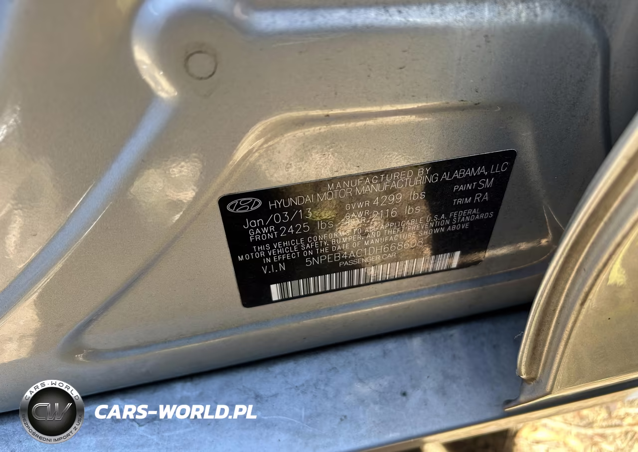 2013 Hyundai Sonata Gls Pzev VIN:5NPEB4AC1DH668608 - 9