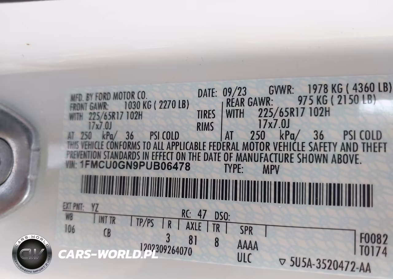 2023 Ford Escape Active VIN:1FMCU0GN9PUB06478 - 9