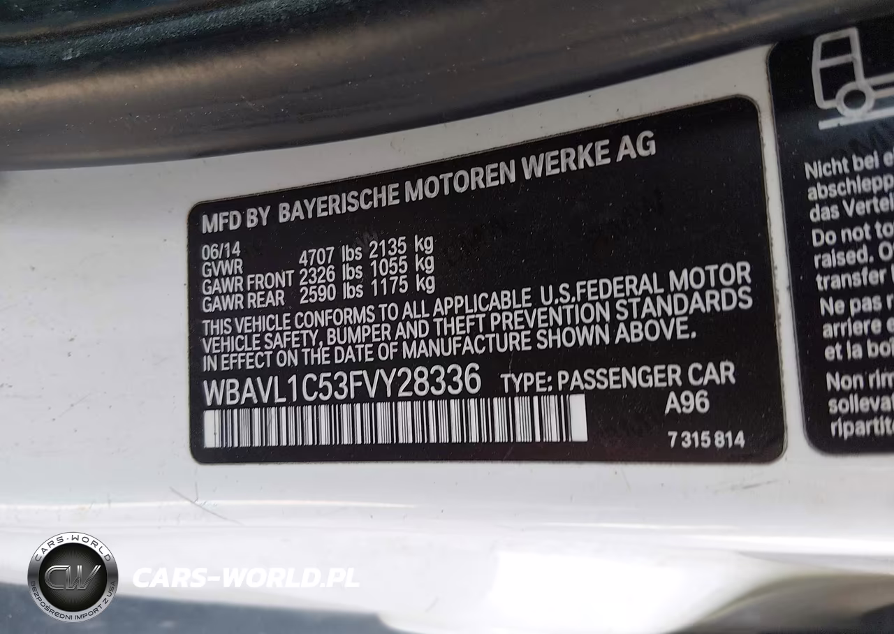 2015 BMW X1 xDrive28I VIN:WBAVL1C53FVY28336 - 9