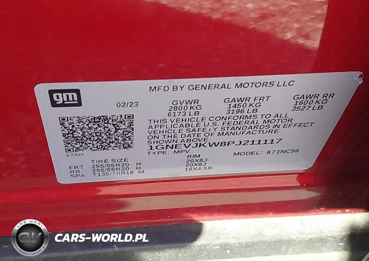 2023 Chevrolet Traverse Awd Rs VIN:1GNEVJKW8PJ211117 - 9