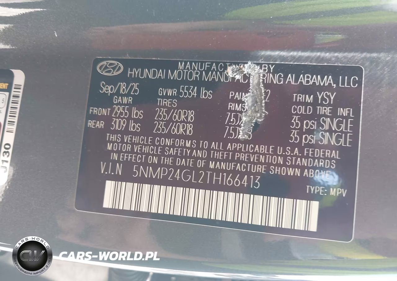 2026 Hyundai Santa Fe Sel VIN:5NMP24GL2TH166413 - 9