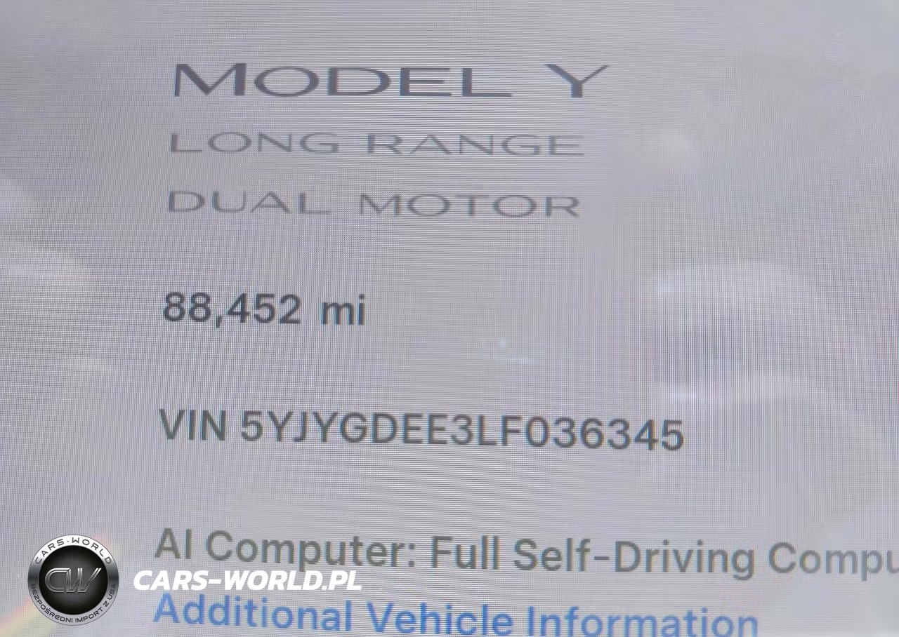 2020 Tesla Model Y Long Range Dual Motor All-Wheel Drive VIN:5YJYGDEE3LF036345 - 15