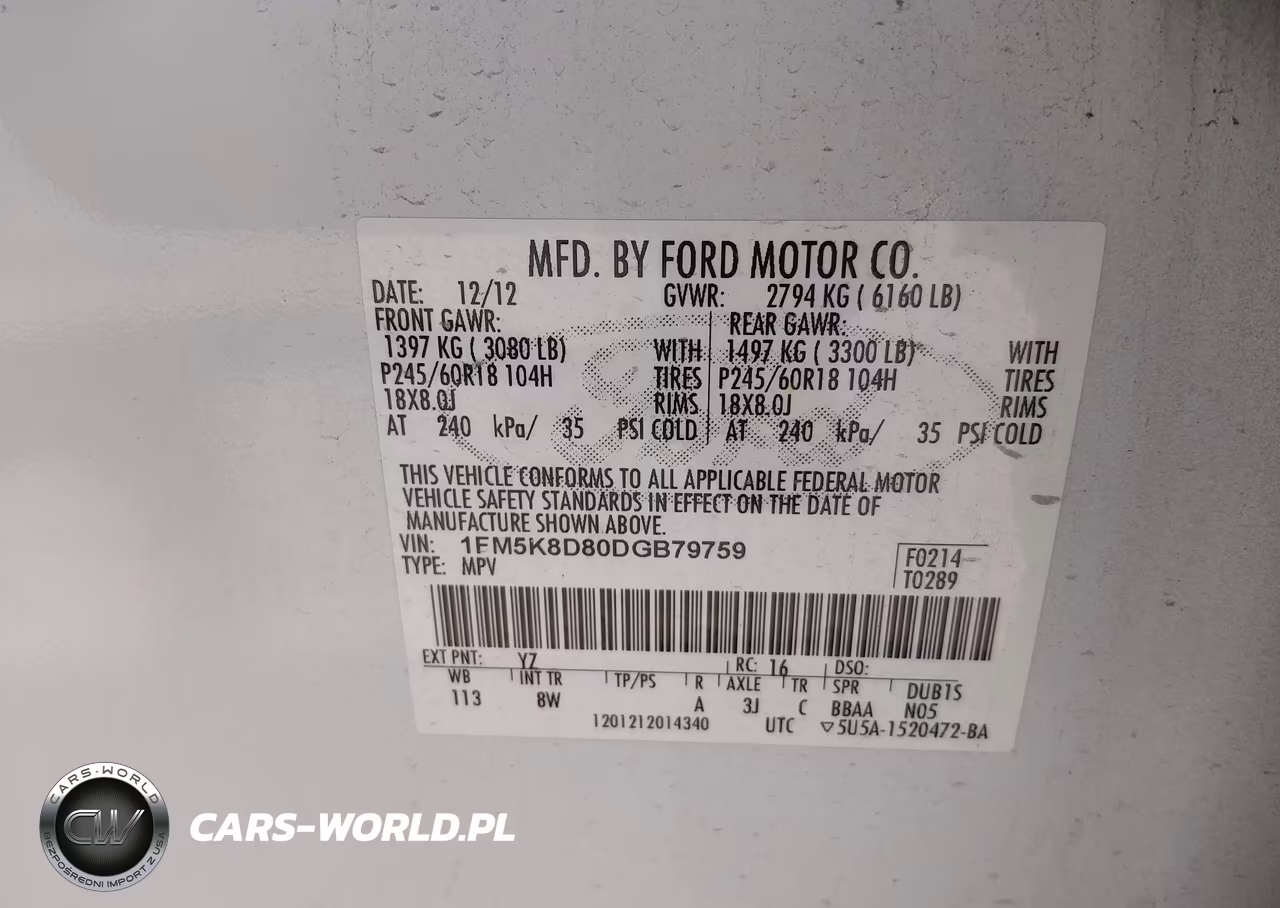 2013 Ford Explorer Xlt VIN:1FM5K8D80DGB79759 - 9